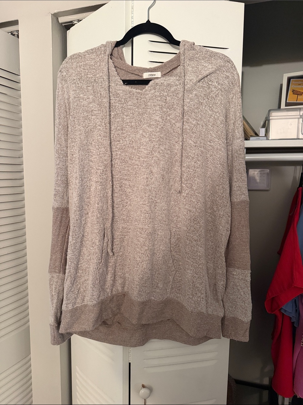 Caslon Neutral Taupe Pullover Hoodie
